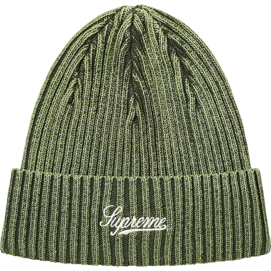 Supreme Bleached Rib Beanie (SS21) - Olive - $38