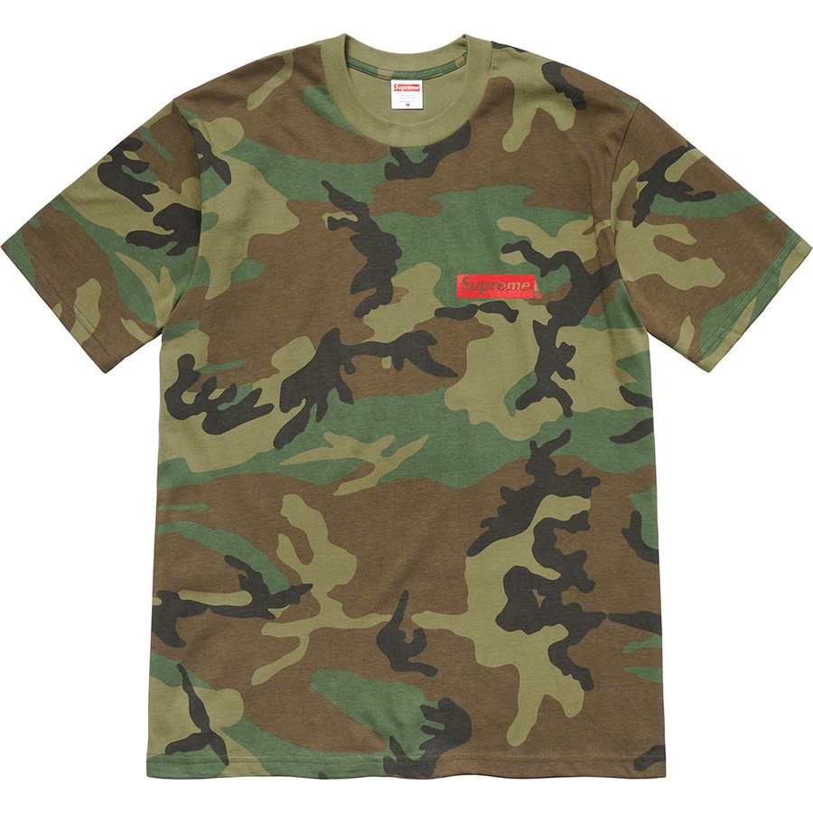 Supreme Spiral Tee (SS21) - Woodland Camo - $38