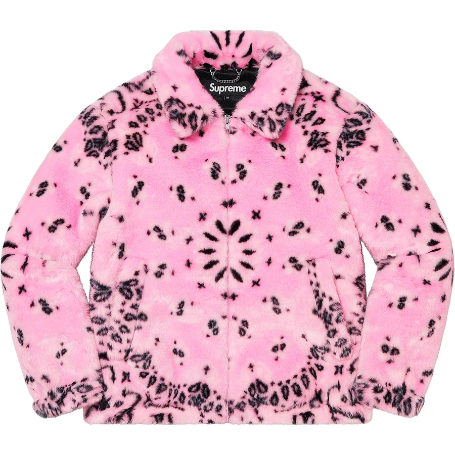 Supreme Bandana Faux Fur Bomber Jacket (SS21) - Pink - $398