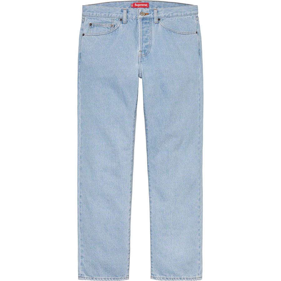 Supreme Stone Washed Slim Jean (SS21) - Stone Washed Indigo - $178