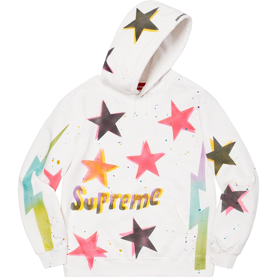Supreme Gonz Stars Hooded Sweatshirt (SS21) - White - $198