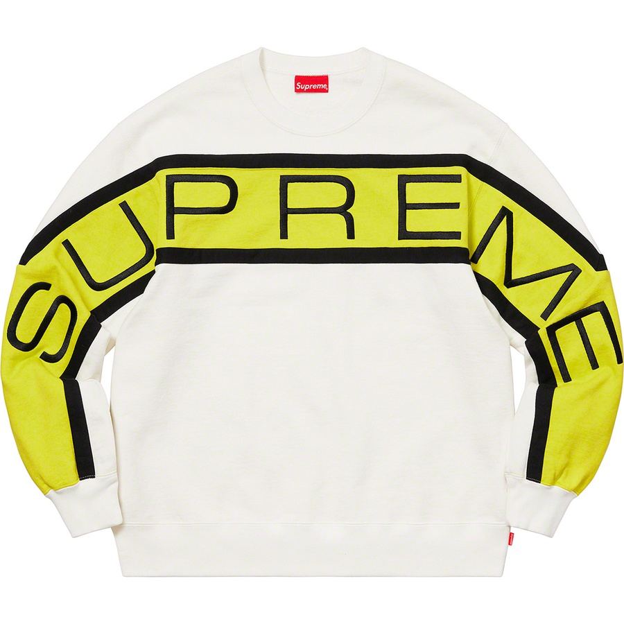 Supreme Paneled Crewneck (SS21) - White - $148