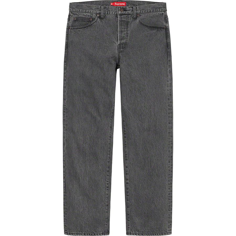 Supreme Regular Jean (SS21) - Washed Black - $148