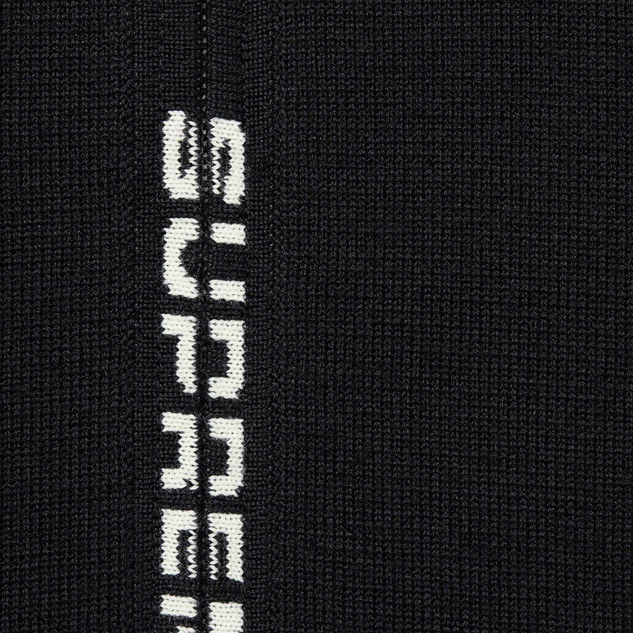 Supreme Logo Trim Zip Up Cardigan (SS21) - Black - $168