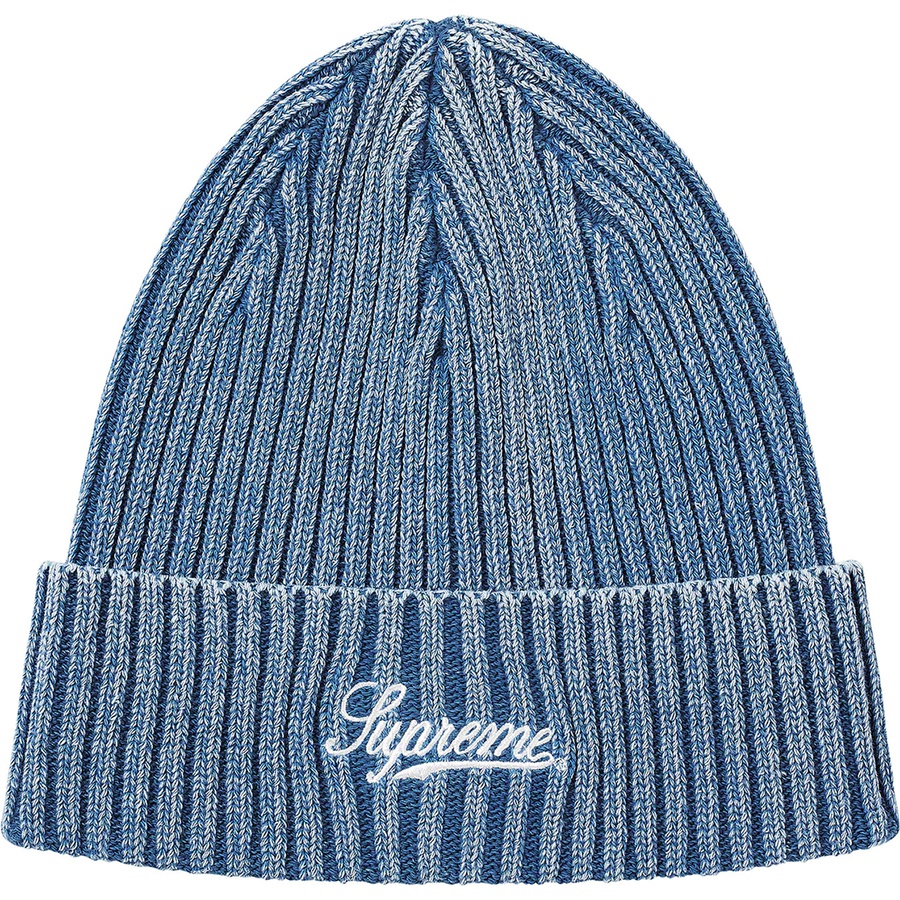 Supreme Bleached Rib Beanie (SS21) - Navy - $38