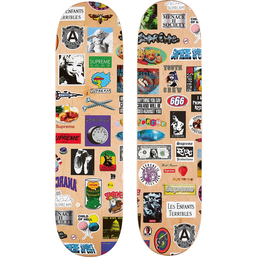 Supreme Stickers Skateboard (SS21) - Natural - 8.5" x 32.25" - $52