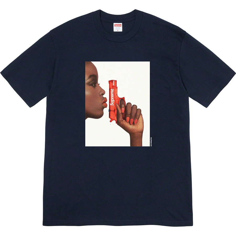 Supreme Water Pistol Tee (SS21) - Navy - $38