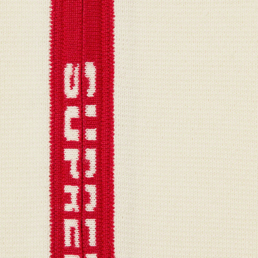 Supreme Logo Trim Zip Up Cardigan (SS21) - White - $168