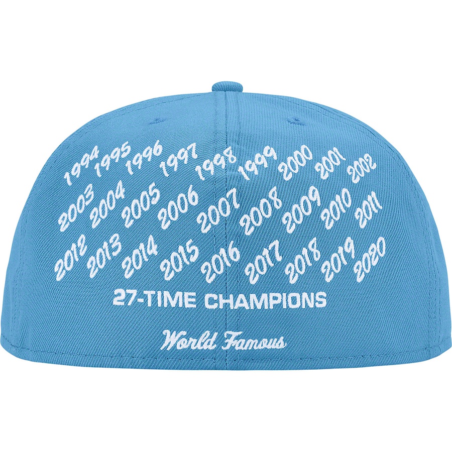 Supreme Champions Box Logo New Era (SS21) - Bright Blue - $48
