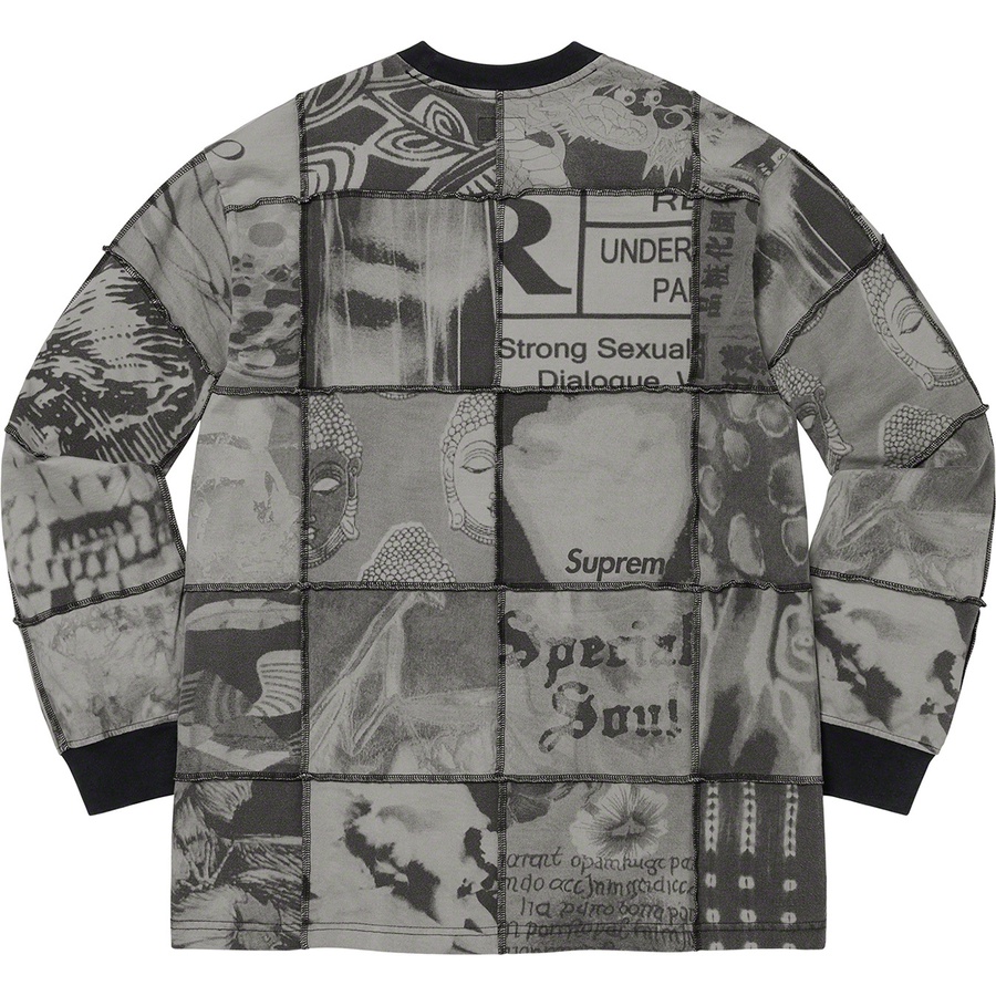 Supreme Mosaic Patchwork L S Top (SS21) - Black - $110