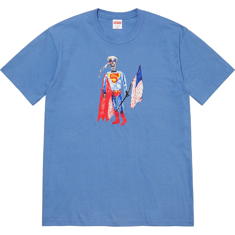 Supreme Skeleton Tee (SS21) - Dusty Light Royal - $38