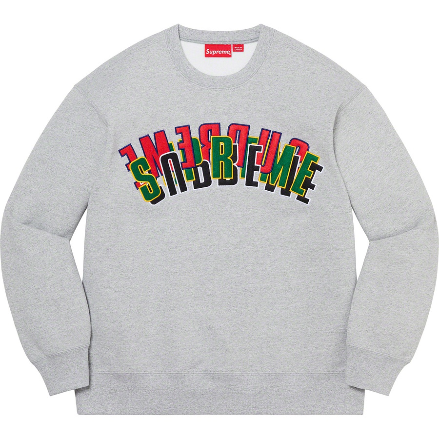 Supreme Stacked Crewneck (SS21) - Heather Grey - $158