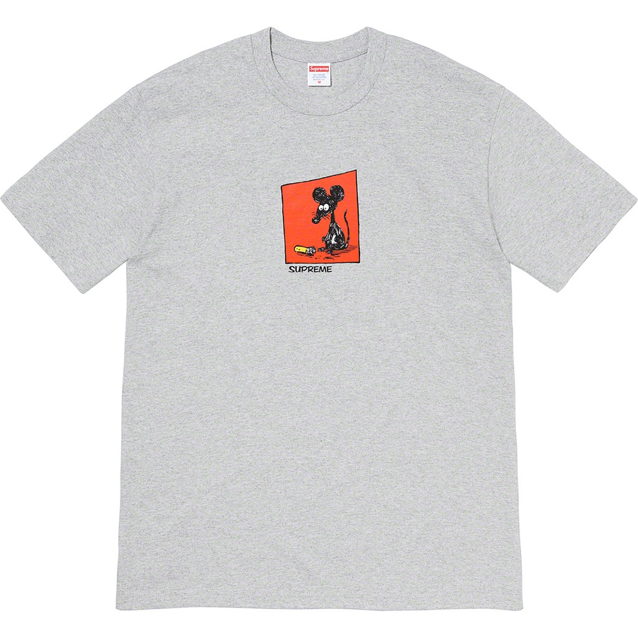 Supreme Mouse Tee (SS21) - Heather Grey - $38