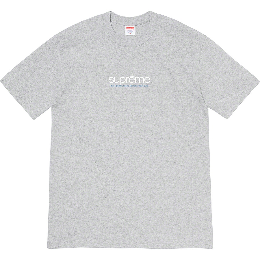 Supreme Five Boroughs Tee (SS21) - Heather Grey - $38
