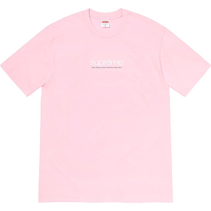 Supreme Five Boroughs Tee (SS21) - Light Pink - $38