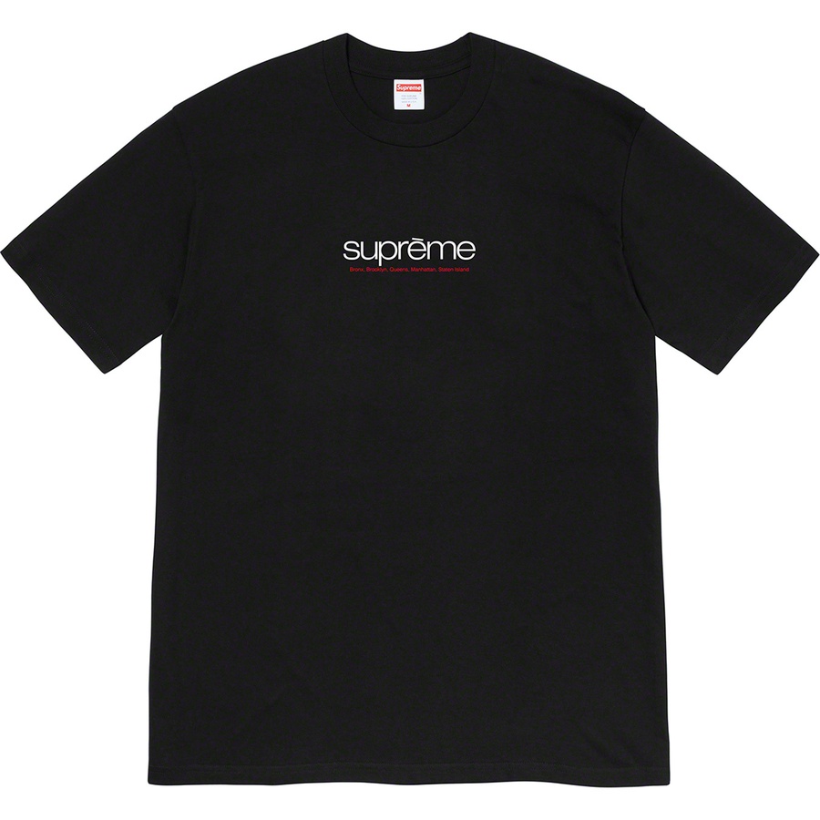 Supreme Five Boroughs Tee (SS21) - Black - $38