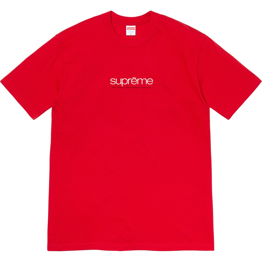 Supreme Five Boroughs Tee (SS21) - Red - $38