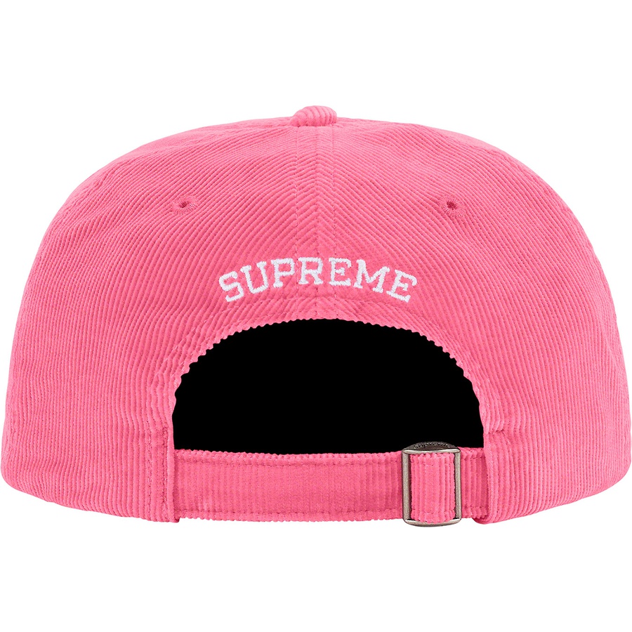 Supreme Fine Wale Corduroy S Logo 6-Panel (SS21) - Pink - $54