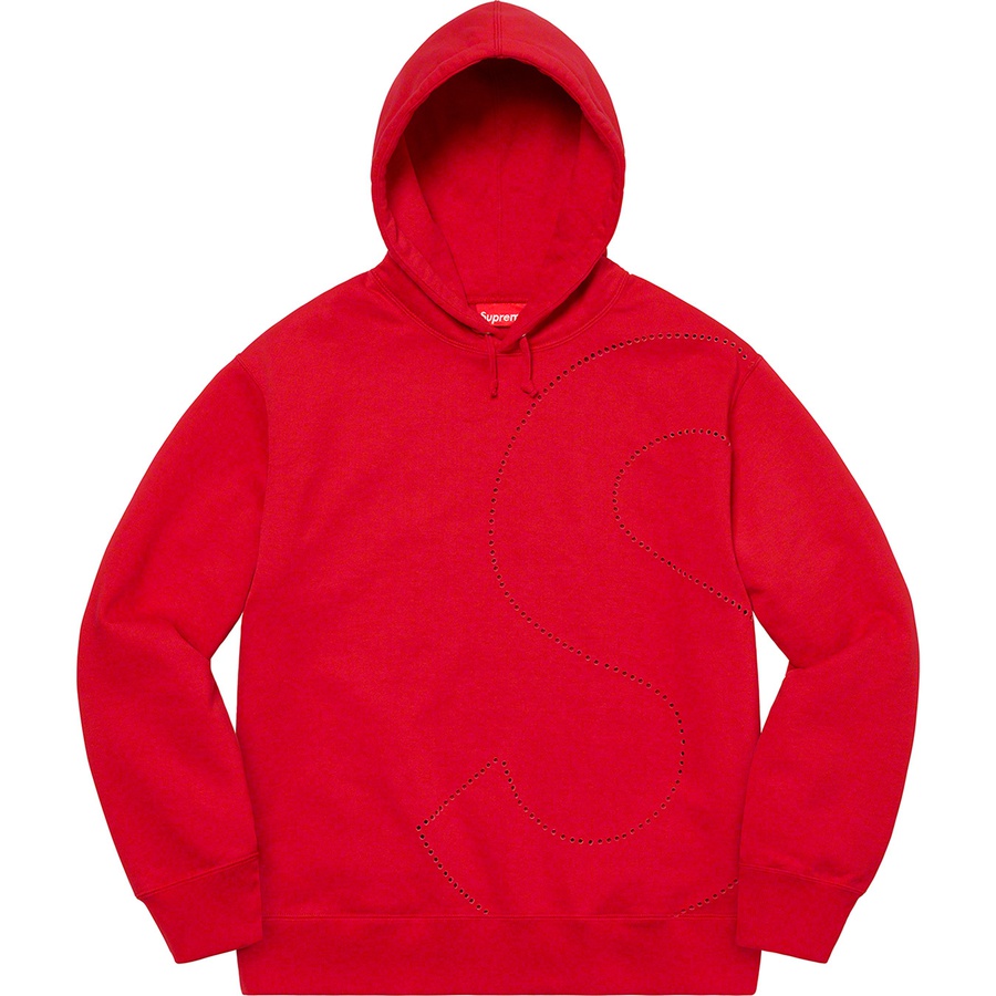 Supreme Laser Cut S Logo Hooded Sweatshirt (SS21) - Red - $158