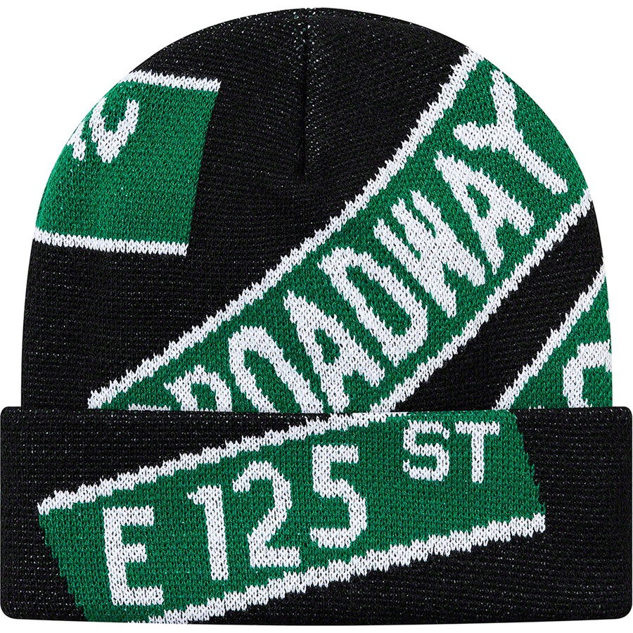 Supreme Street Signs Beanie (SS21) - Black - $38