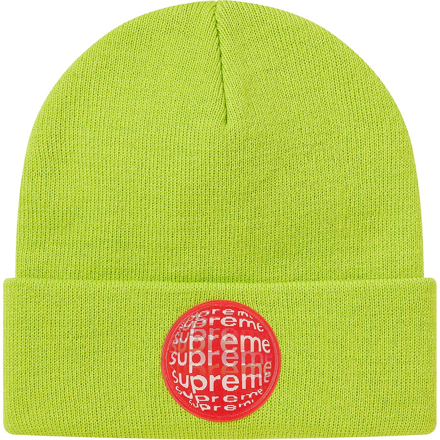 Supreme Lenticular Patch Beanie (SS21) - Lime - $38