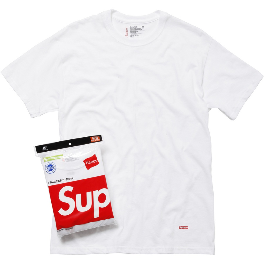 Supreme Supreme Hanes Tagless Tees (3 Pack) (SS21) - White - $28