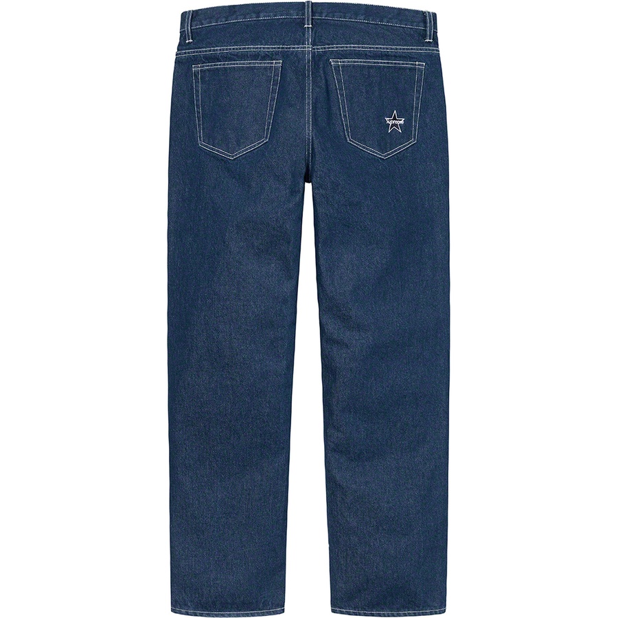 Supreme Regular Jean (SS21) - Rinsed Blue - $148