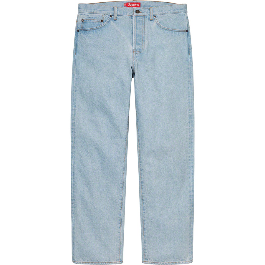 Supreme Regular Jean (SS21) - Washed Blue - $148
