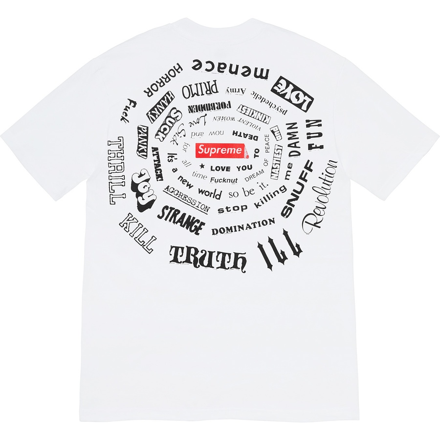 Supreme Spiral Tee (SS21) - White - $38