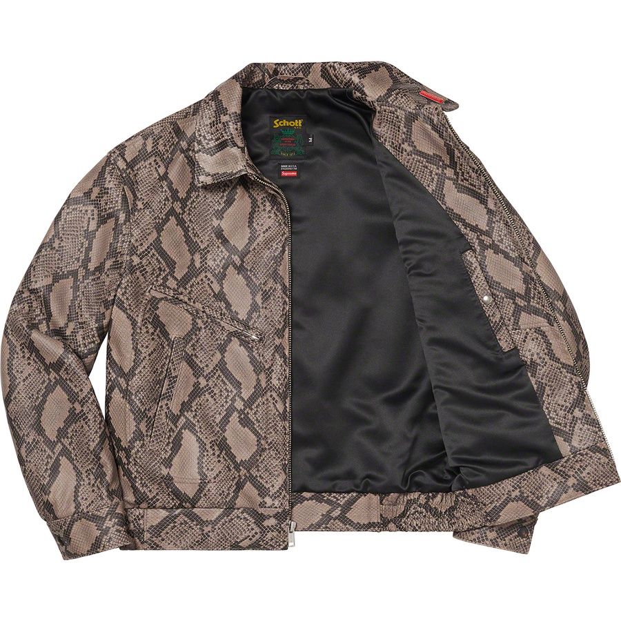 Supreme Supreme Schott Leather Work Jacket (SS21) - Snakeskin - $698