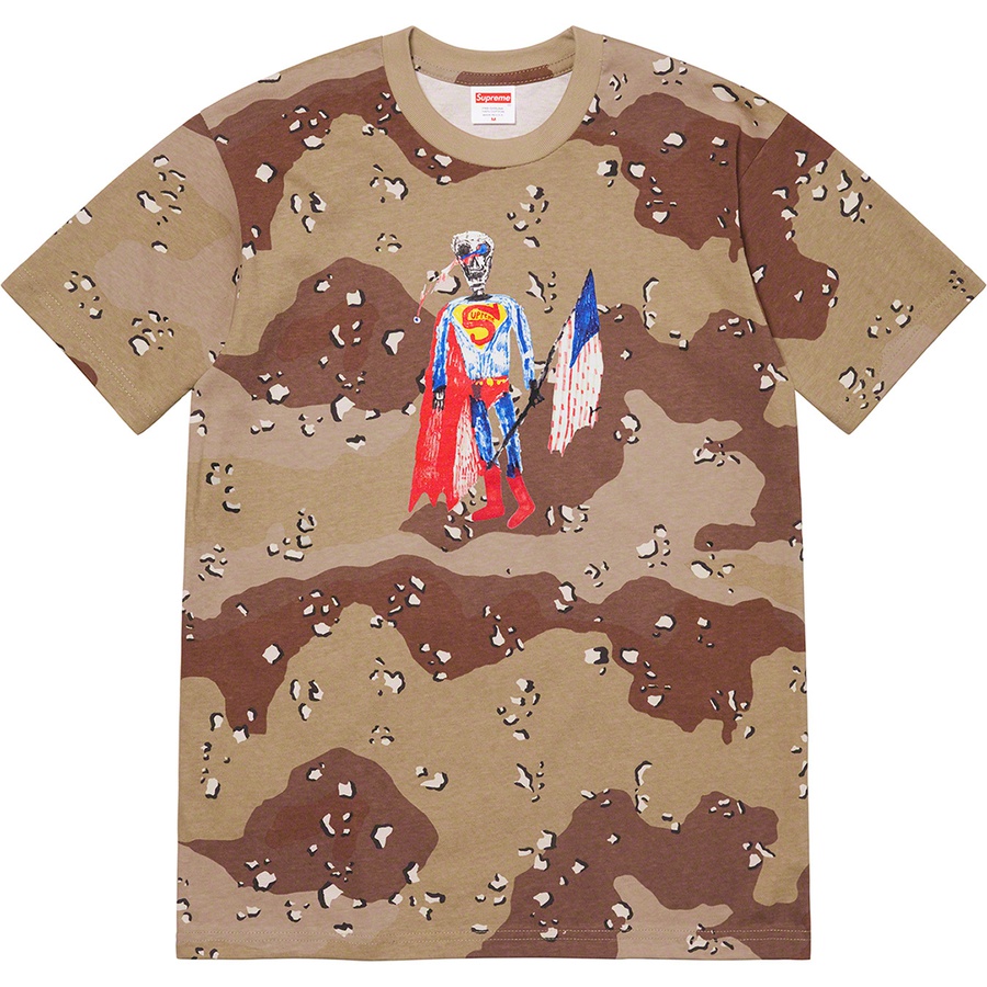 Supreme Skeleton Tee (SS21) - Chocolate Chip Camo - $38