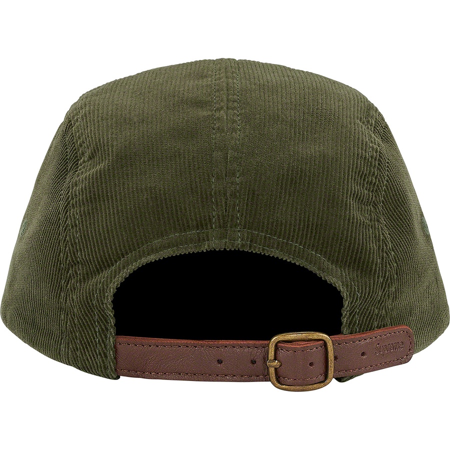 Supreme Fine Wale Corduroy Camp Cap (SS21) - Olive - $56