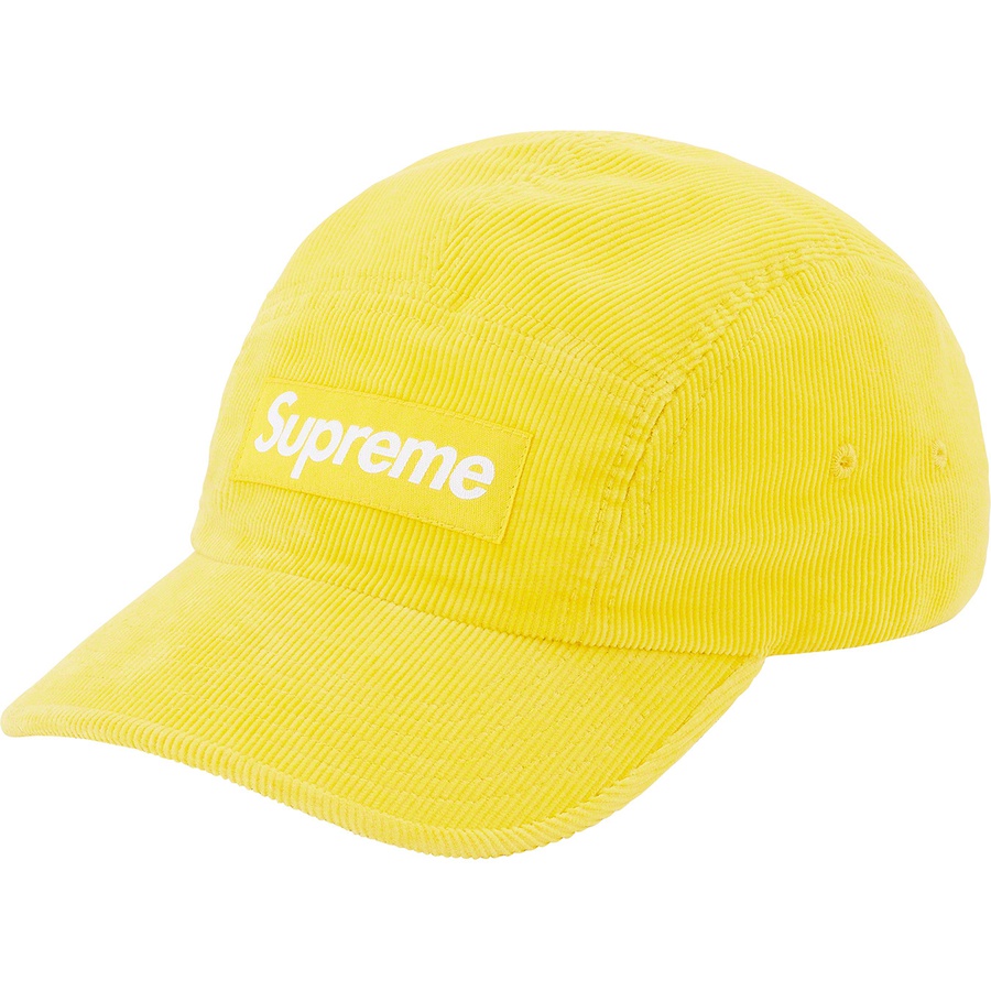 Supreme Fine Wale Corduroy Camp Cap (SS21) - Yellow - $56
