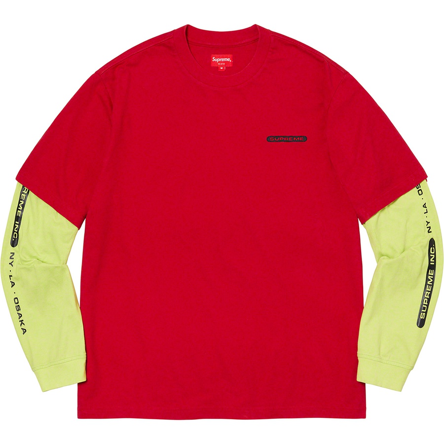 Supreme Supreme Inc. Paneled L S Top (SS21) - Red - $88