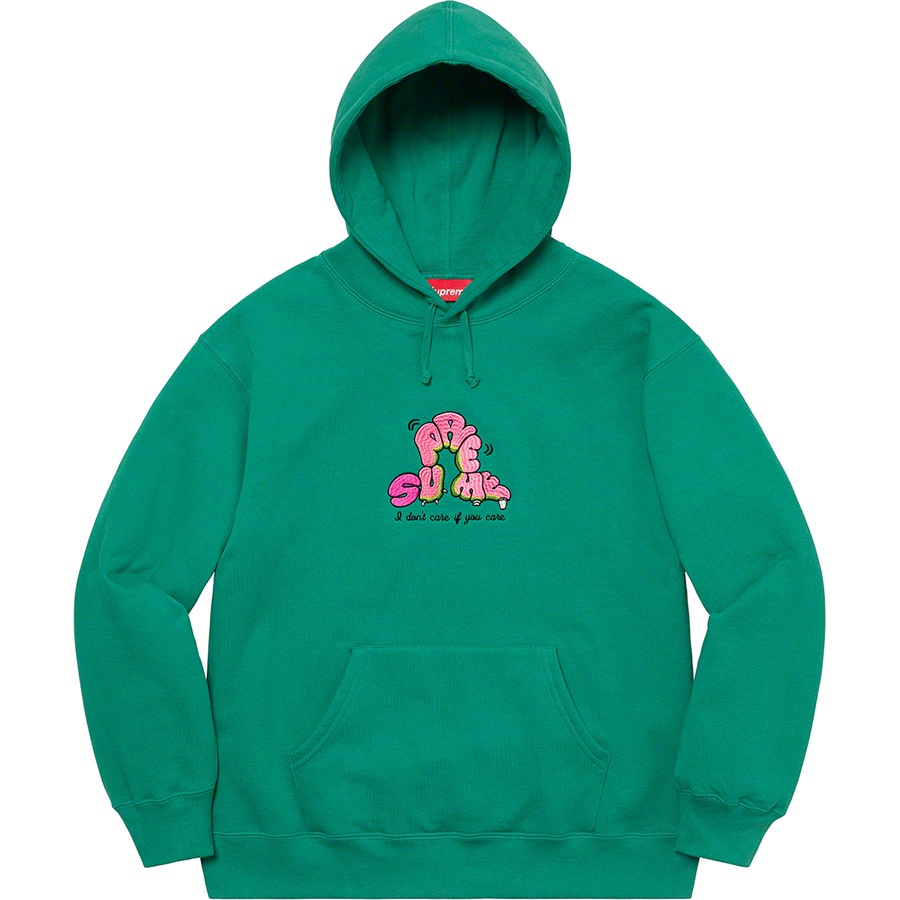 Supreme Don't Care Hooded Sweatshirt (SS21) - Light Pine - $158