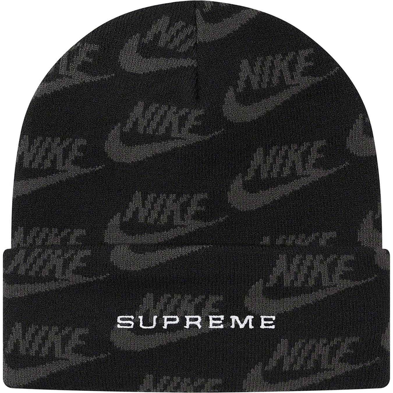 Supreme Supreme Nike Jacquard Logos Beanie (SS21) - Black - $38