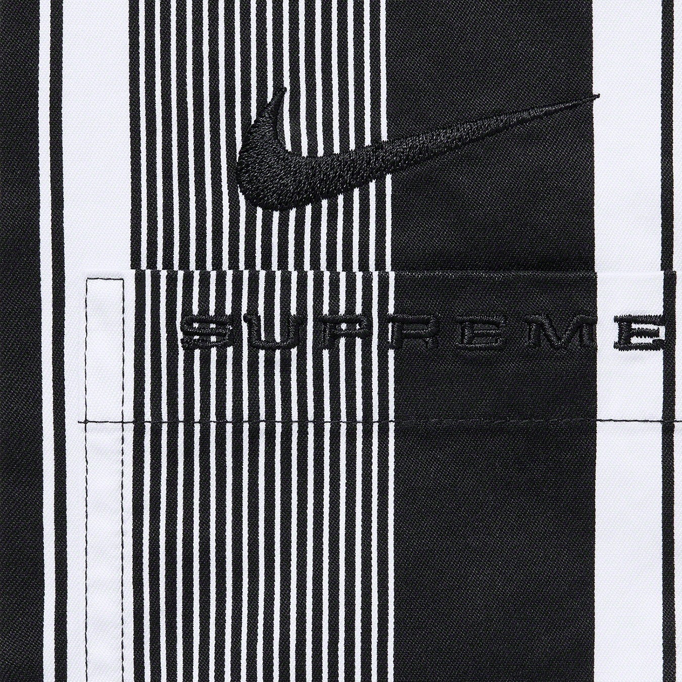 Supreme Supreme Nike Cotton Twill Shirt (SS21) - Black Stripe - $128