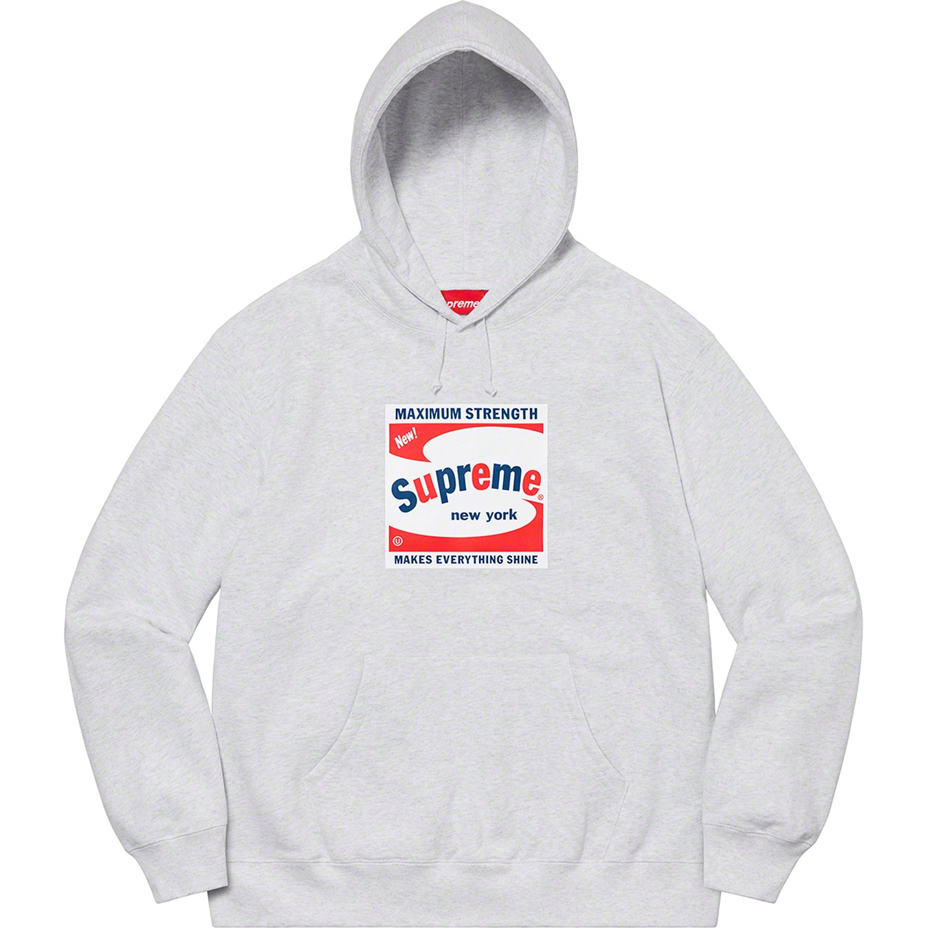 Supreme Shine Hooded Sweatshirt (SS21) - Ash Grey - $158