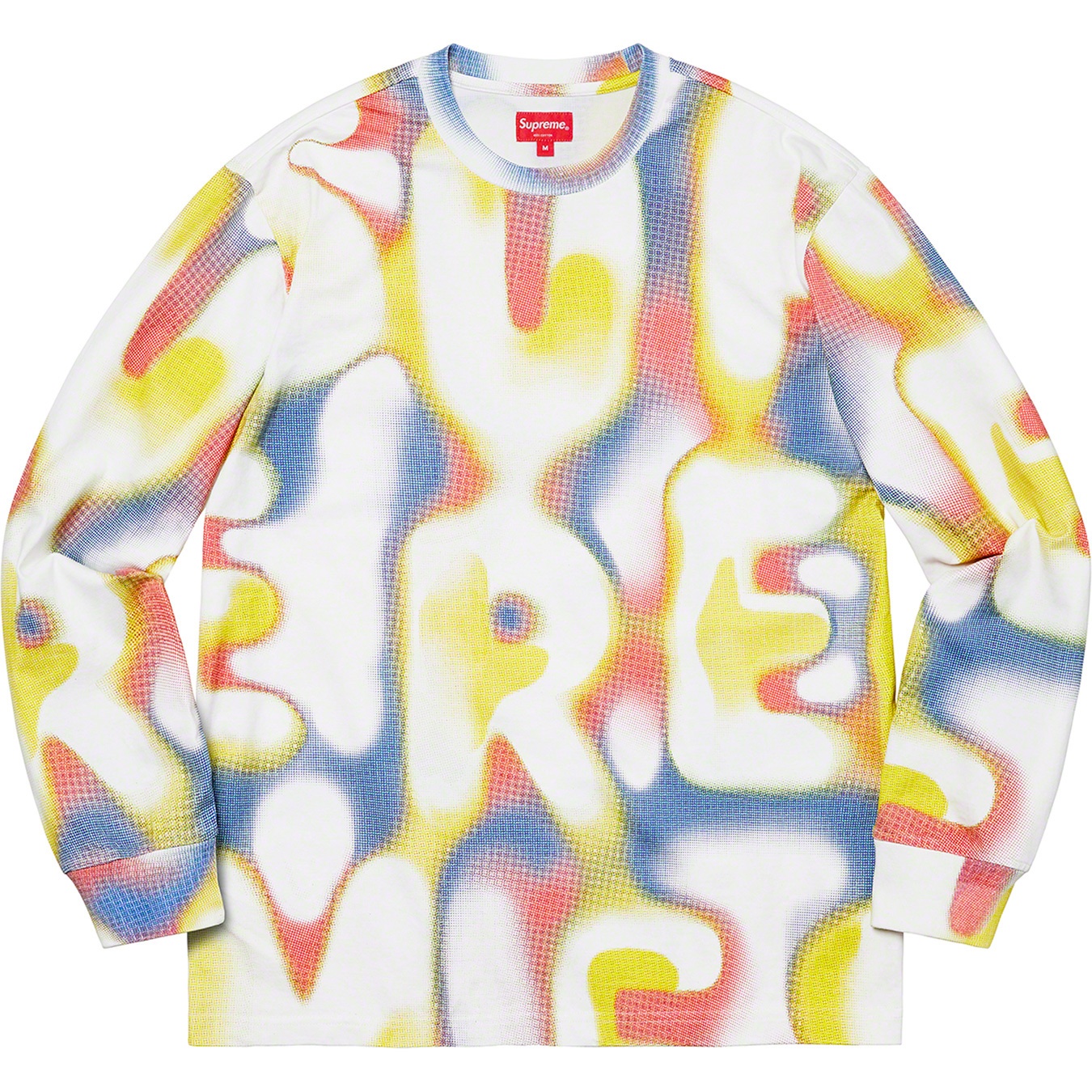 Supreme Half Tone L S Top (SS21) - White - $98