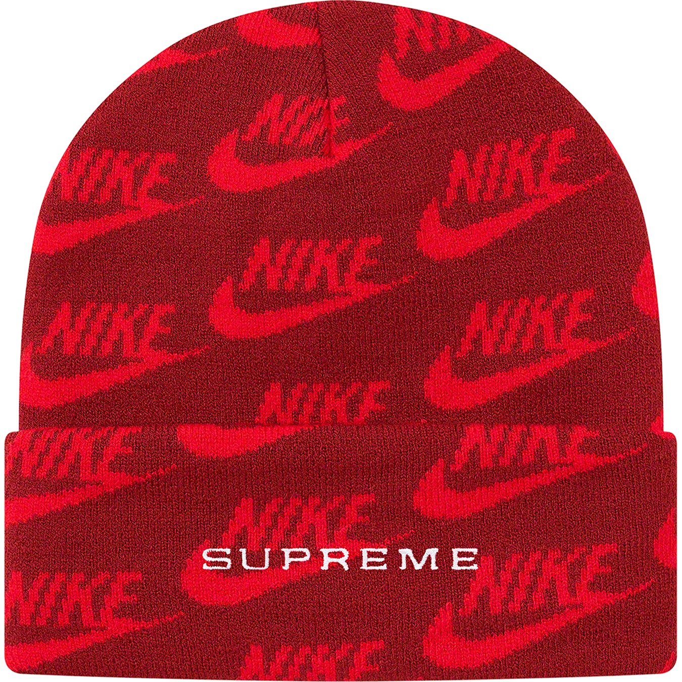 Supreme Supreme Nike Jacquard Logos Beanie (SS21) - Red - $38