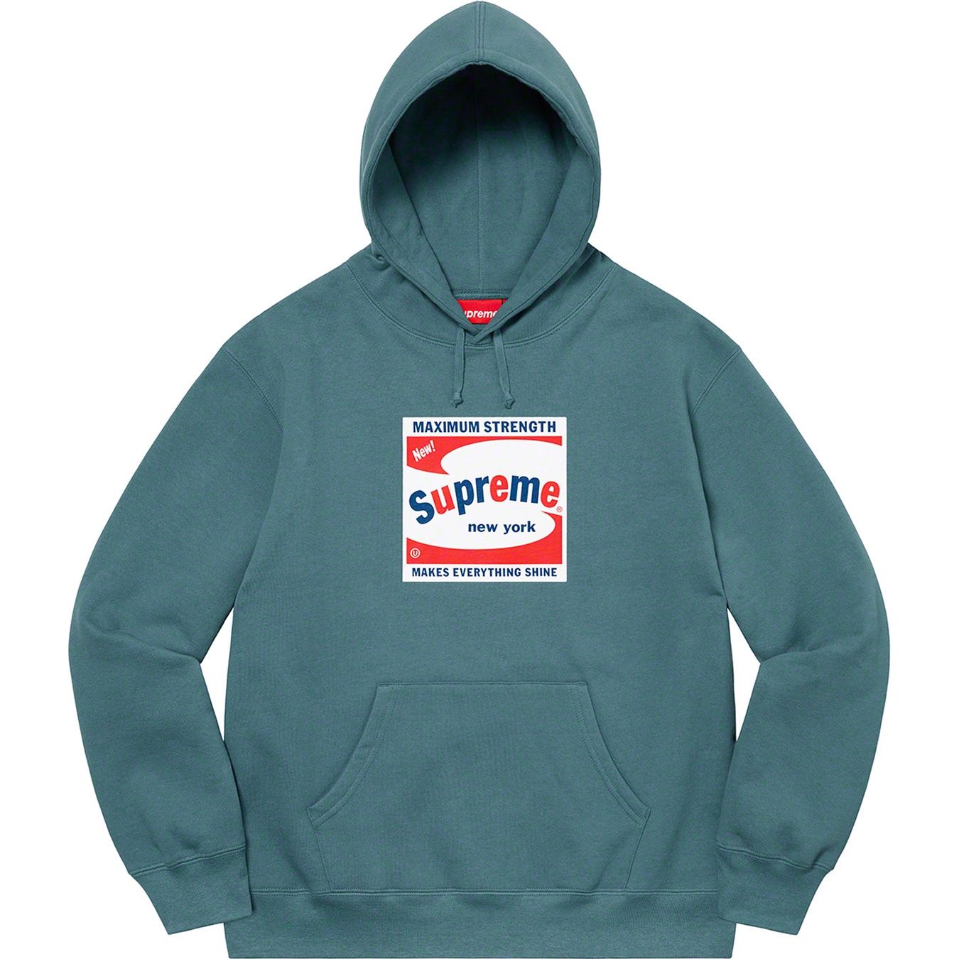 Supreme Shine Hooded Sweatshirt (SS21) - Slate - $158