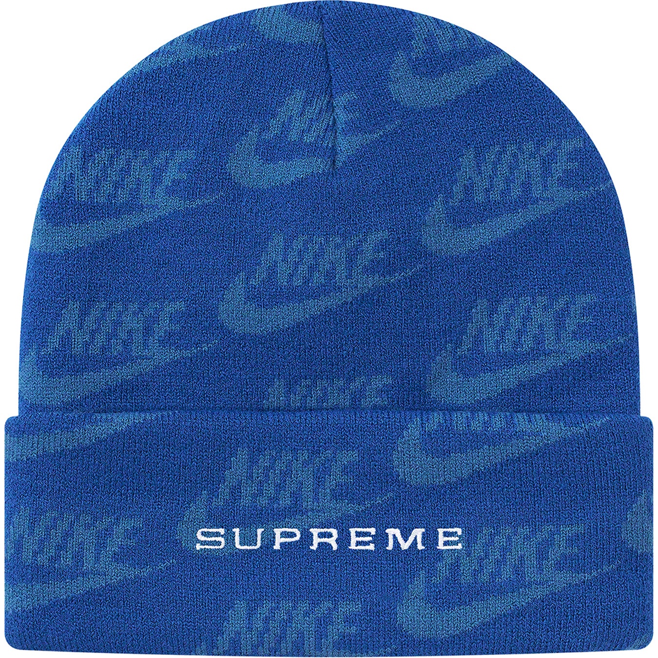 Supreme Supreme Nike Jacquard Logos Beanie (SS21) - Blue - $38