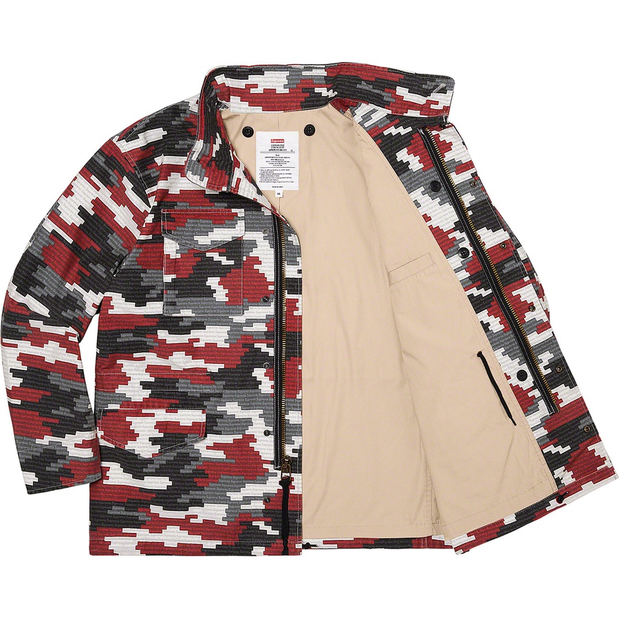Supreme Logo Camo M-65 Jacket (SS21) - Red - $298