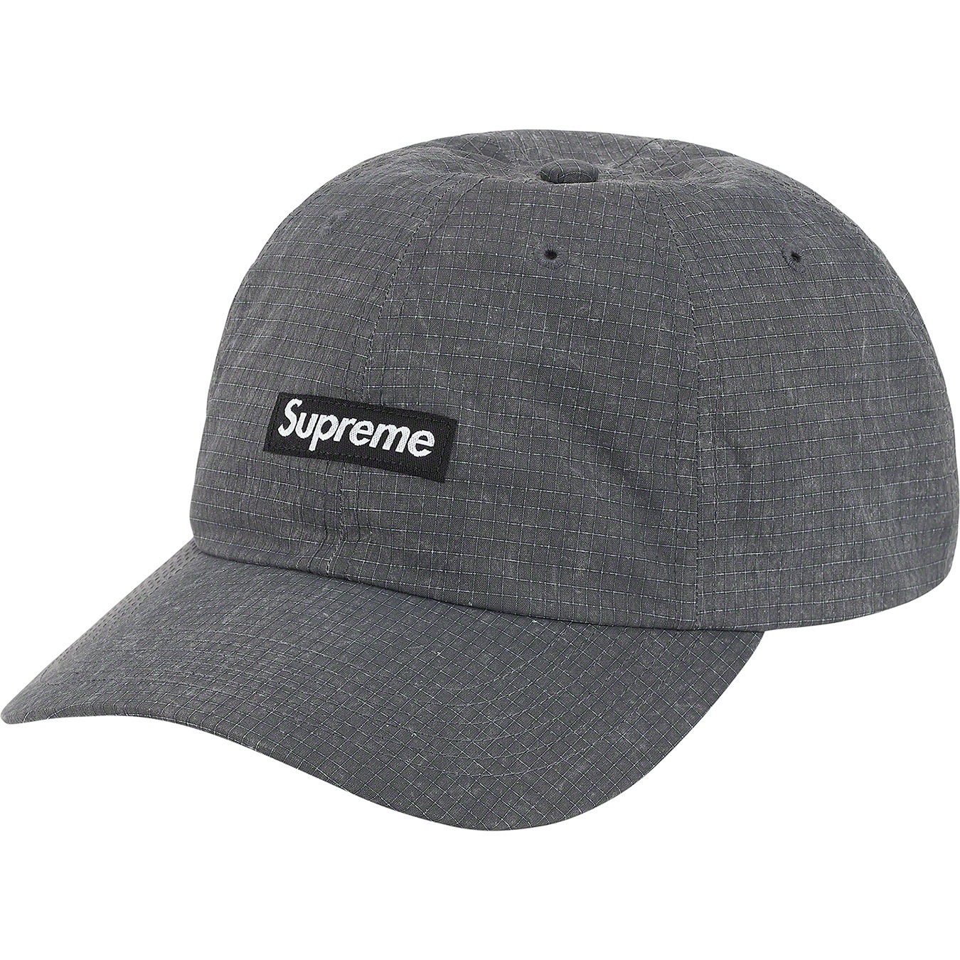 Supreme Faded Ripstop 6-Panel (SS21) - Black - $48