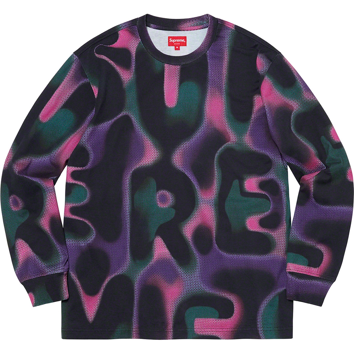 Supreme Half Tone L S Top (SS21) - Black - $98