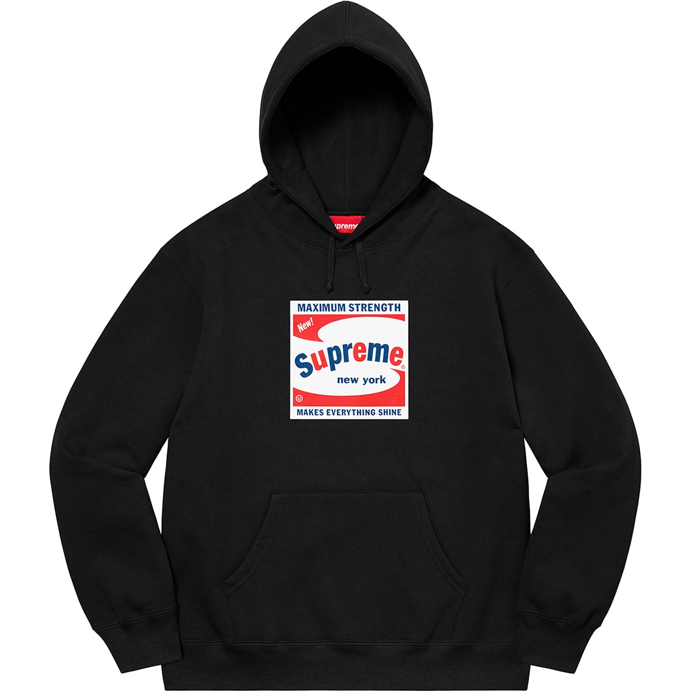 Supreme Shine Hooded Sweatshirt (SS21) - Black - $158