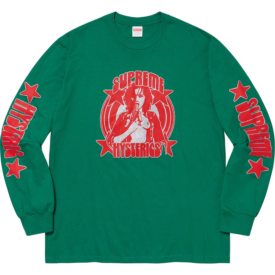Supreme Supreme HYSTERIC GLAMOUR L S Tee (SS21) - Green - $58