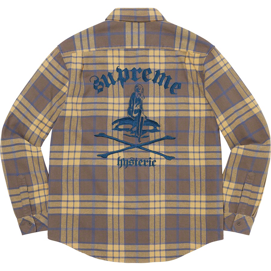 Supreme Supreme HYSTERIC GLAMOUR Plaid Flannel Shirt (SS21) - Brown - $158
