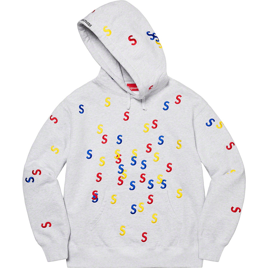 Supreme Embroidered S Hooded Sweatshirt (SS21) - Ash Grey - $158