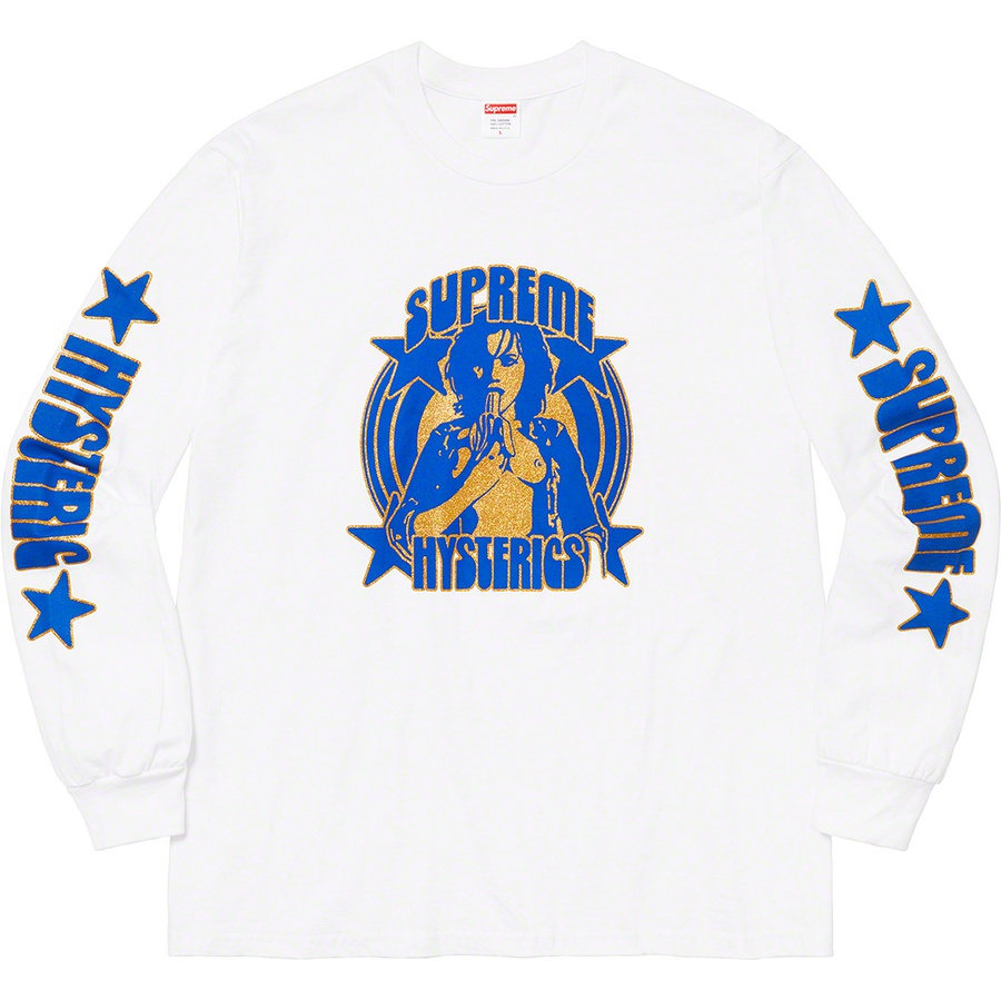 Supreme Supreme HYSTERIC GLAMOUR L S Tee (SS21) - White - $58
